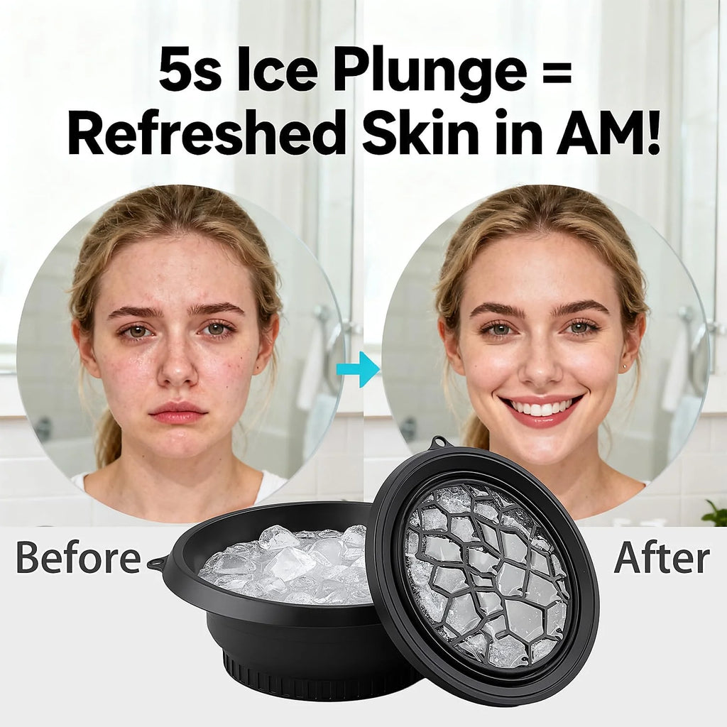 Collapsible Face Tub for Ice Bath, Facial Ice Plunge Bowl, Ice Water Facials at Home